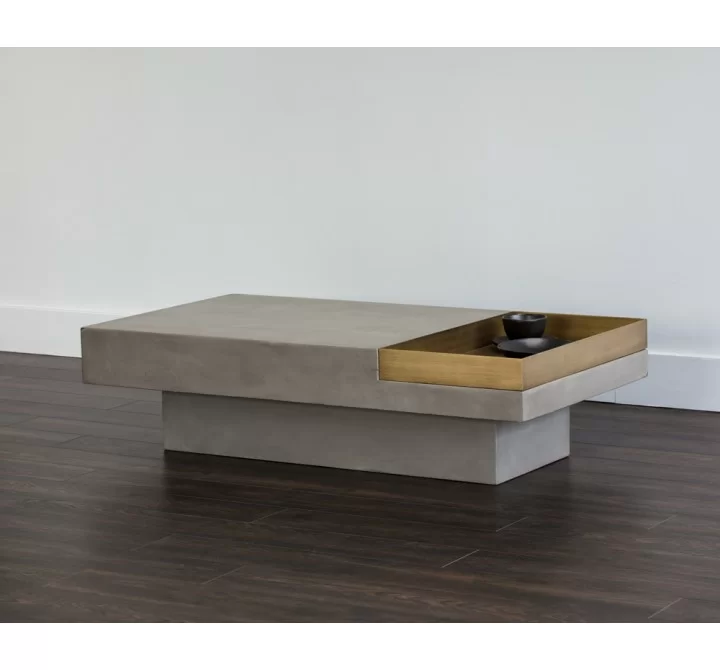 Sunpan Quill Coffee Table - Rectangular - Lifestyle