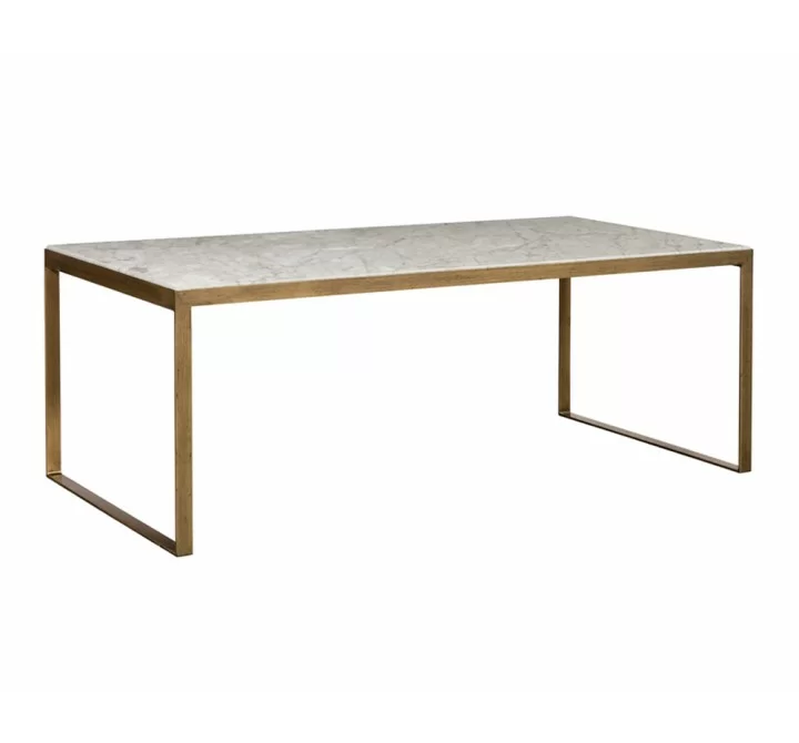 Evert Coffee Table - High - White - Angled
