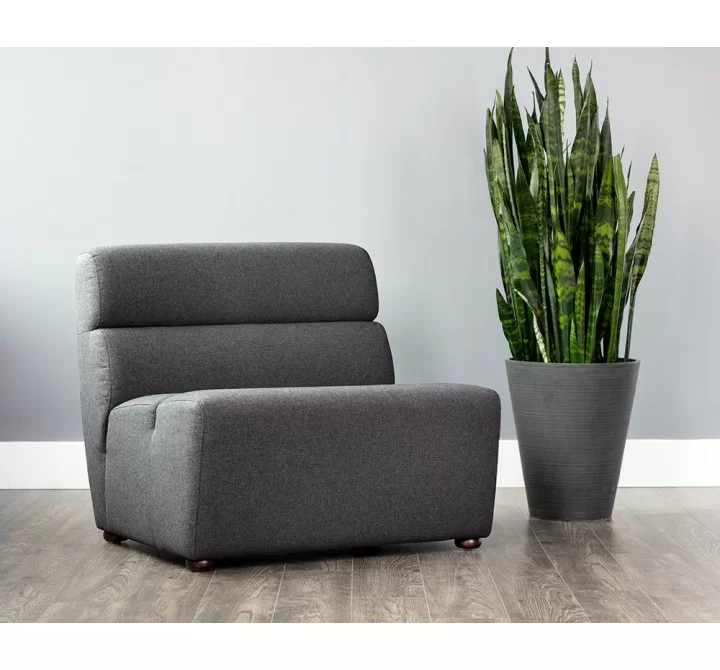 Cornell Modular - Armless Chair - Polo Club Kohl Grey - Lifestyle