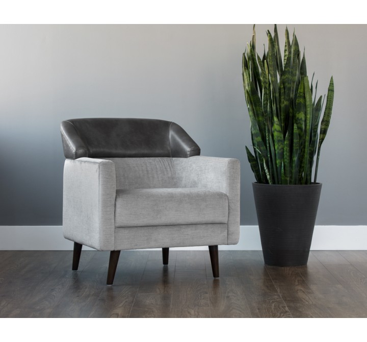 Sunpan Napoleon Lounge Chair - Polo Club Stone / Overcast Grey - Lifestyle