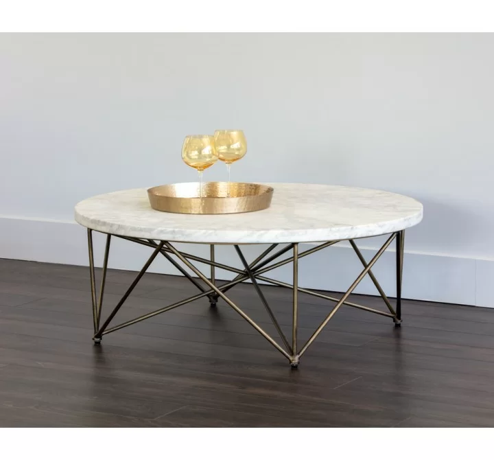 Sunpan Skyy Coffee Table - Round - Lifestyle