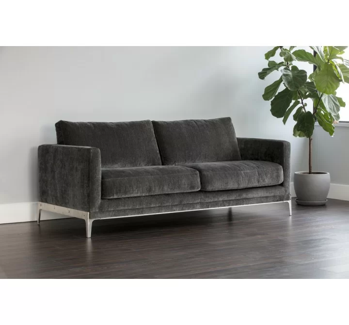 Sunpan Chandler Sofa - Thunder Grey - Lifestyle