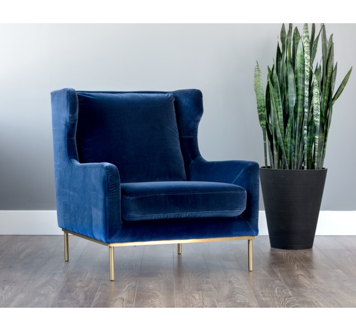 Virgil Lounge Chair - Evening Navy - Lifestyle