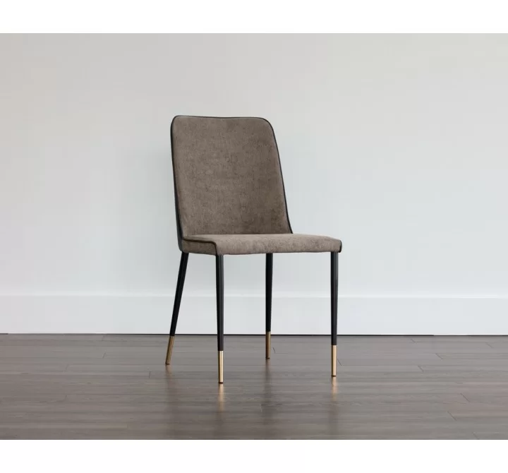 Klaus Dining Chair - Sparrow Grey / Napa Black - Lifestyle