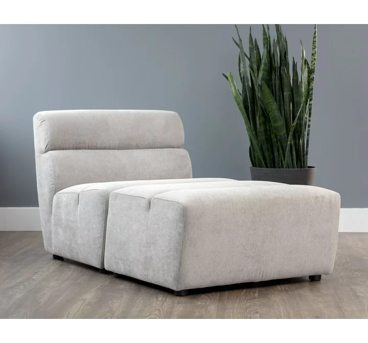 Cornell Modular - Ottoman - Polo Club Stone - Lifestyle