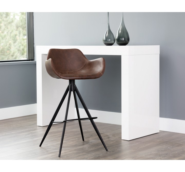 Owen Swivel Barstool - Hearthstone Brown - Lifestyle