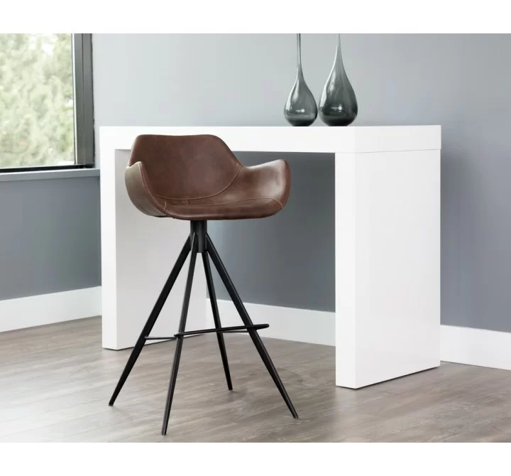 Owen Swivel Barstool - Hearthstone Brown - Lifestyle