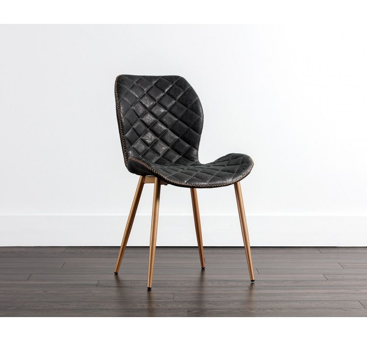 SUNPAN Lyla Dining Chair - Champagne Gold - Antique Black, Lifestyle