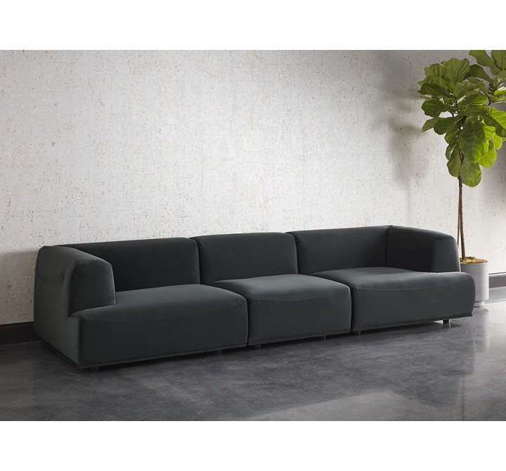 Darren Modular - Right Armchair - Smokescreen - Lifestyle