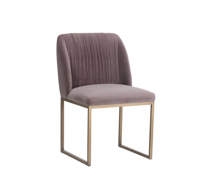 Nevin Dining Chair - Blush Purple/Merlot/Polo Club Muslin/Shadow Grey, Frontview