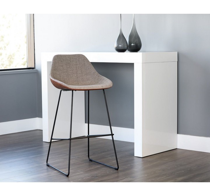 Mccoy Barstool - November Grey / Cinnamon Brown/Nightfall Black, Lifestyle