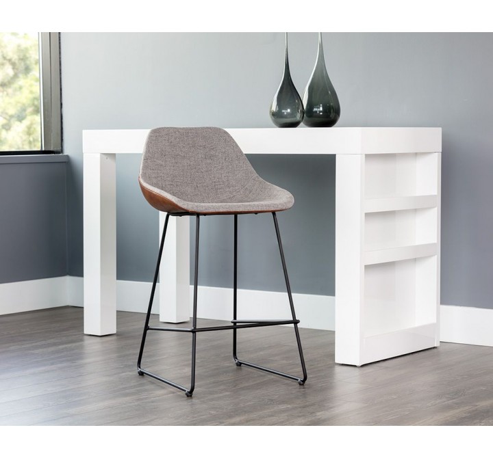 Mccoy Counter Stool - November Grey / Cinnamon Brown/Nightfall Black, Lifestyle