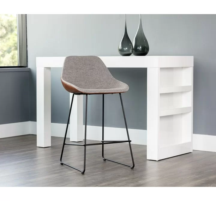 Mccoy Counter Stool - November Grey / Cinnamon Brown/Nightfall Black, Lifestyle