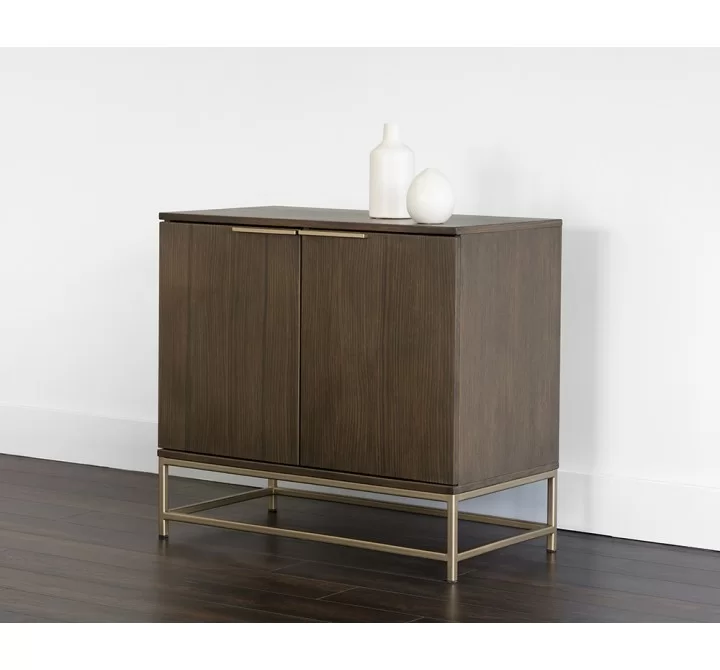 Sunpan Rebel Sideboard - Gold - Raw Umber - Lifestyle