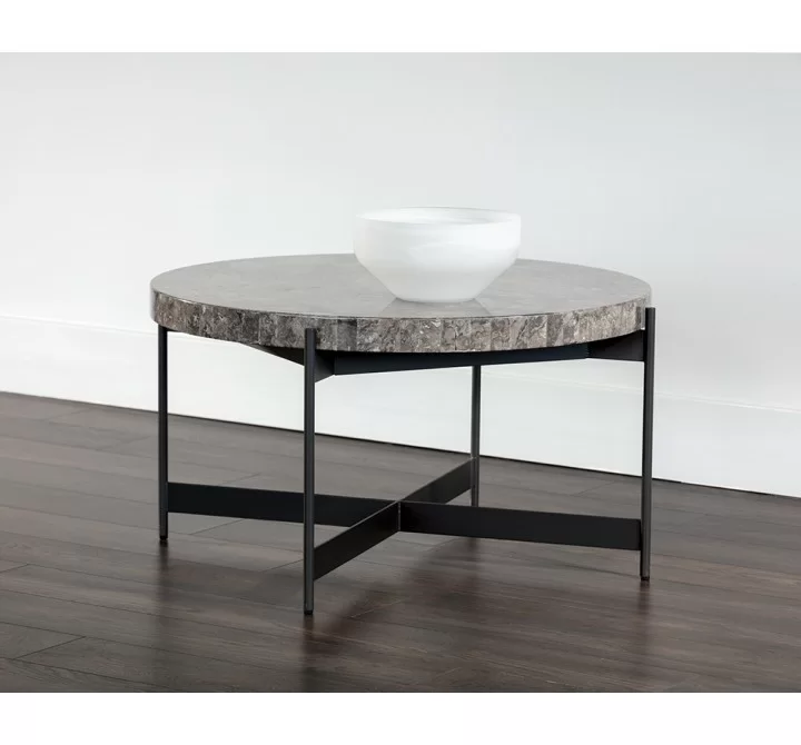 Sunpan Saro Coffee Table - Large - Angled with Lifestyle