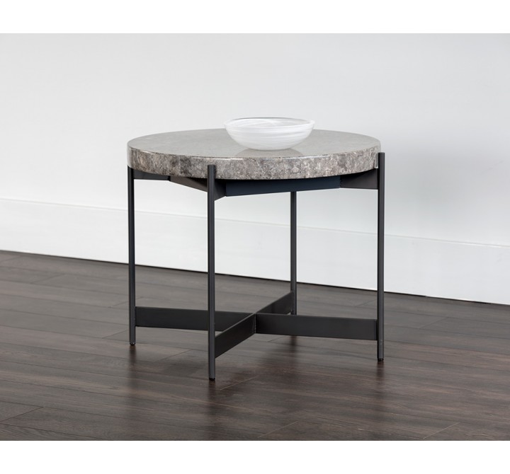 Sunpan Saro Coffee Table - Small - Angled Lifestyle