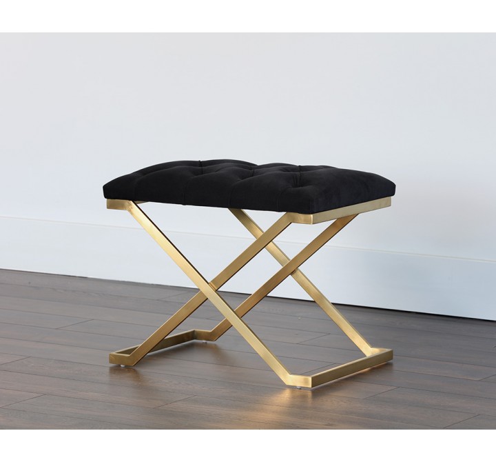Coral Ottoman - Gold - Abbington Black - Lifestyle