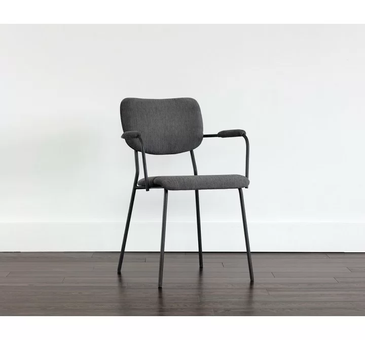 SUNPAN Cullen Dining Armchair - Polo Club Kohl Grey/Polo Club Stone, Lifestyle