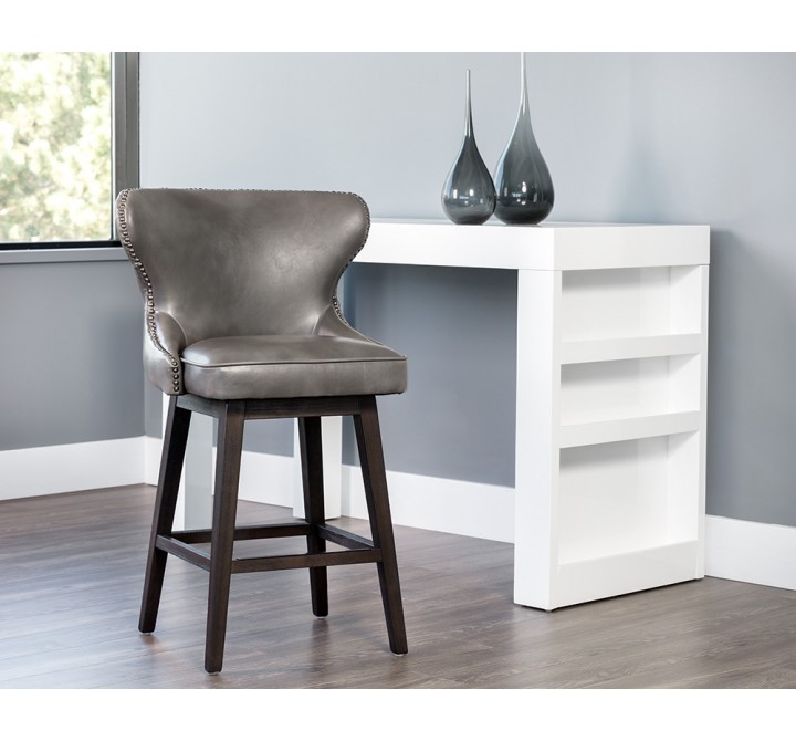 Ariana Swivel Counter Stool - Overcast Grey - Lifestyle