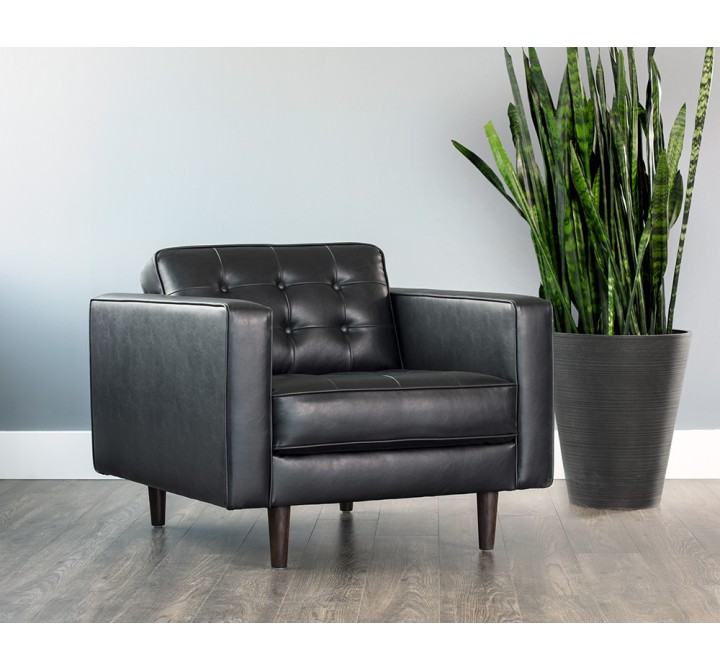 Sunpan Donnie Armchair - Coal Black - Lifestyle