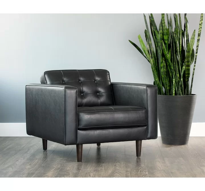 Sunpan Donnie Armchair - Coal Black - Lifestyle