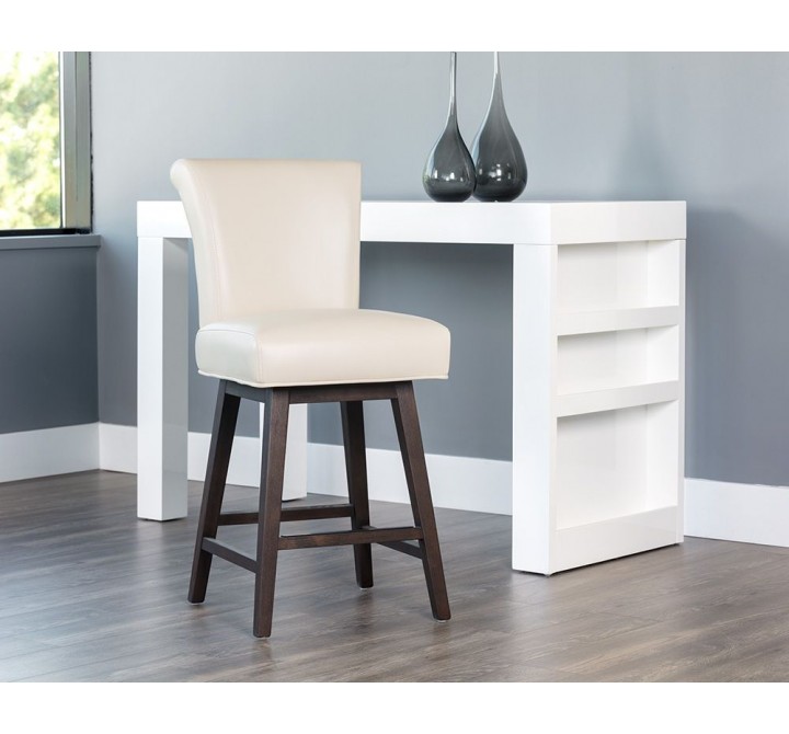 Hamlet Swivel Counter Stool - Castillo Cream/Havana Dark Brown, Lifestyle