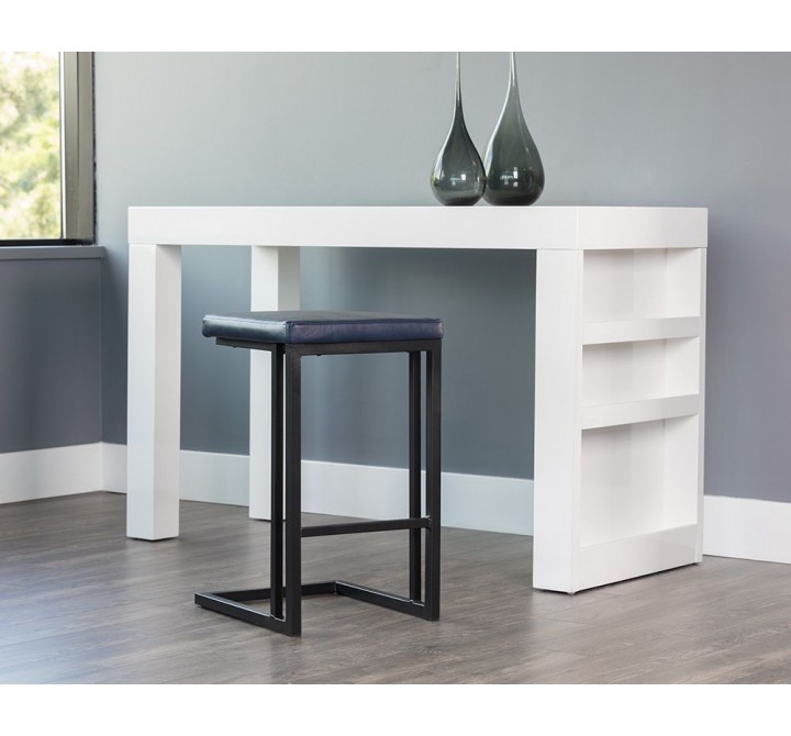 Sunpan Boone Counter Stool - Black - Bravo Admiral, Bravo Cognac, Bravo Cream, Champagne Gold - Onyx, Lifestyle