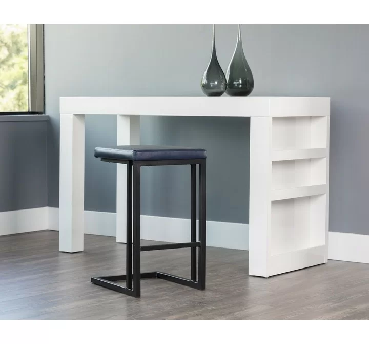 Sunpan Boone Counter Stool - Black - Bravo Admiral, Bravo Cognac, Bravo Cream, Champagne Gold - Onyx, Lifestyle