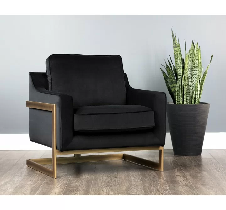 Kalmin Lounge Chair - Abbington Black - Lifestyle 