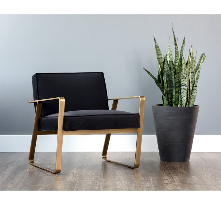  Sunpan Kristoffer Lounge Chair - Abbington Black - Lifestyle