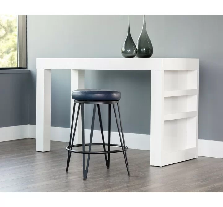SUNPAN Matthews Swivel Counter Stool - Black - Bravo Admiral, Black - Bravo Cognac, Black - Bravo Cream, Black - Bravo Metal, Champagne Gold - Onyx, Lifestyle