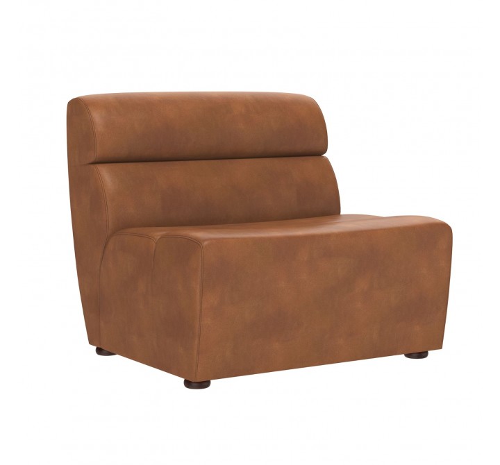 Cornell Modular - Armless Chair - Tobacco Tan - Angled