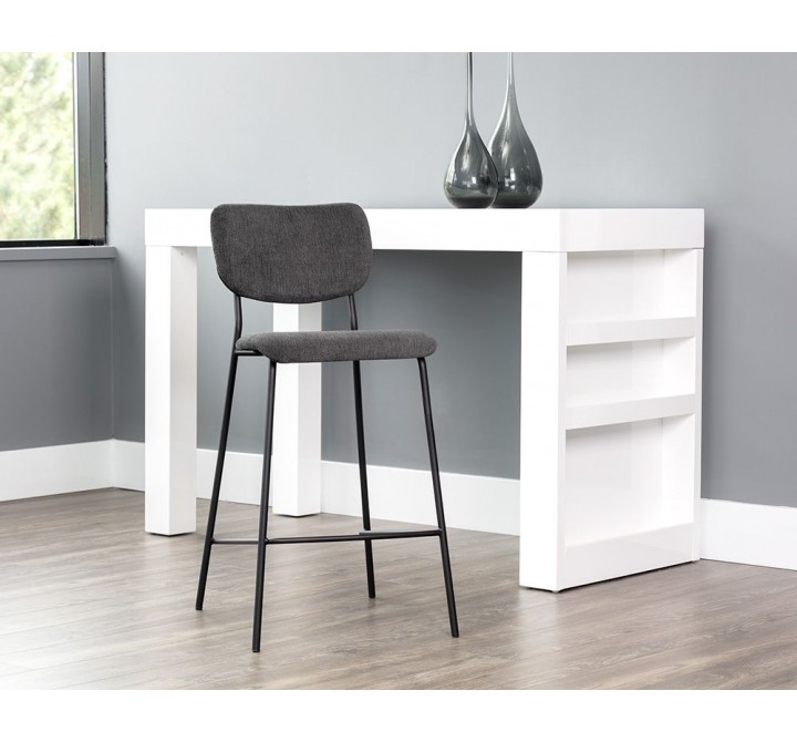 SUNPAN Cullen Counter Stool - Polo Club Kohl Grey/Polo Club Stone, Lifestyle