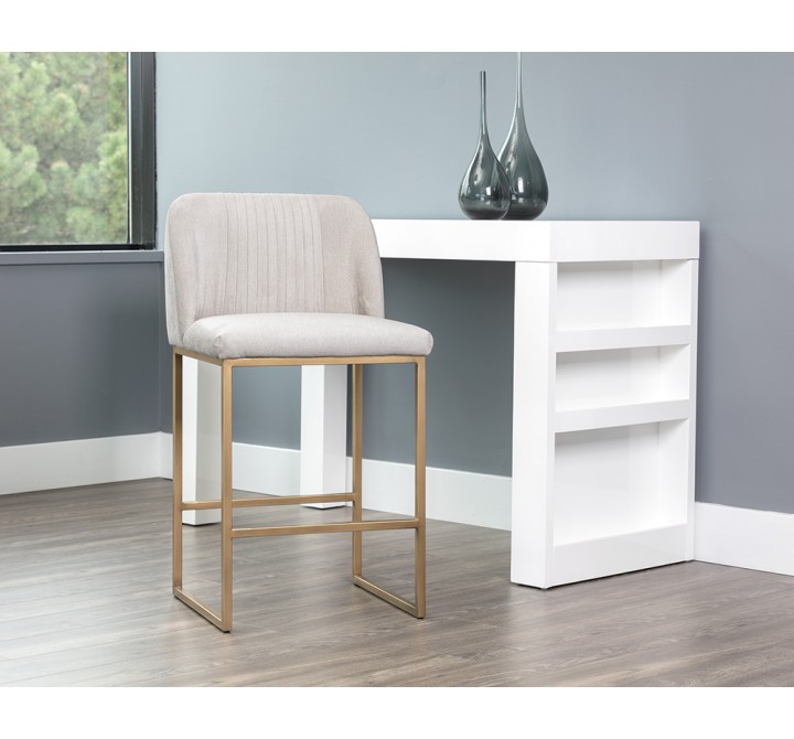 Nevin Counter Stool - Polo Club Muslin - Lifestyle