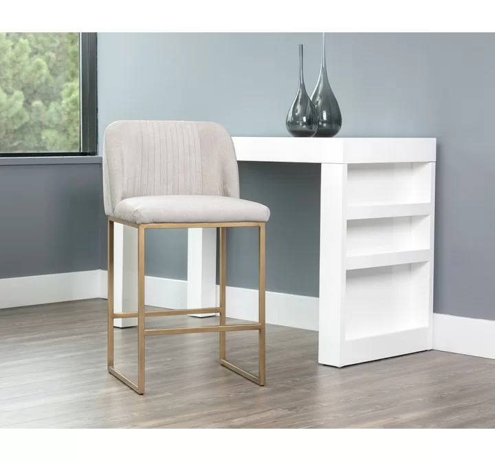 Nevin Counter Stool - Polo Club Muslin - Lifestyle