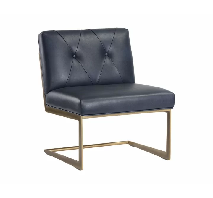 Virelles Lounge Chair - Bravo Admiral - Angled View