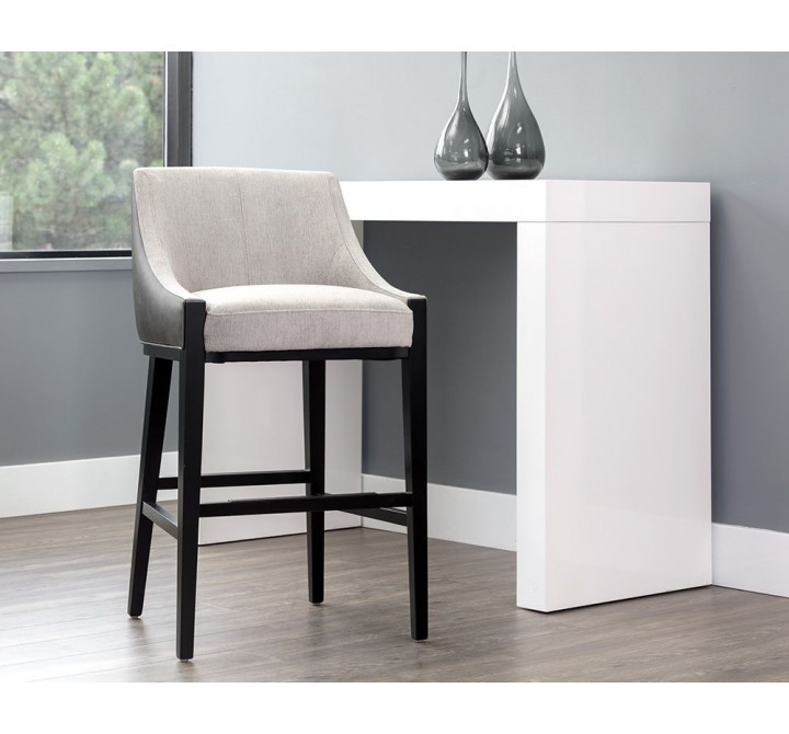 SUNPAN Aurora Barstool - Polo Club Stone / Overcast Grey, Lifestyle