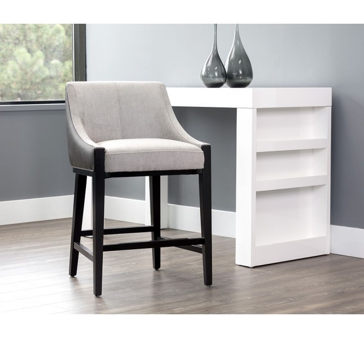 Sunpan Aurora Counter Stool - Polo Club Stone / Overcast Grey - Lifestyle