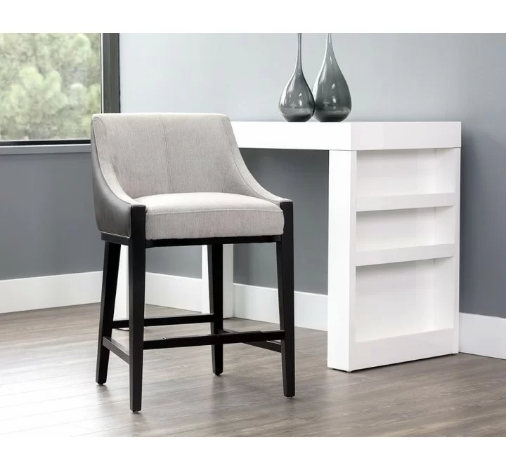 Sunpan Aurora Counter Stool - Polo Club Stone / Overcast Grey - Lifestyle