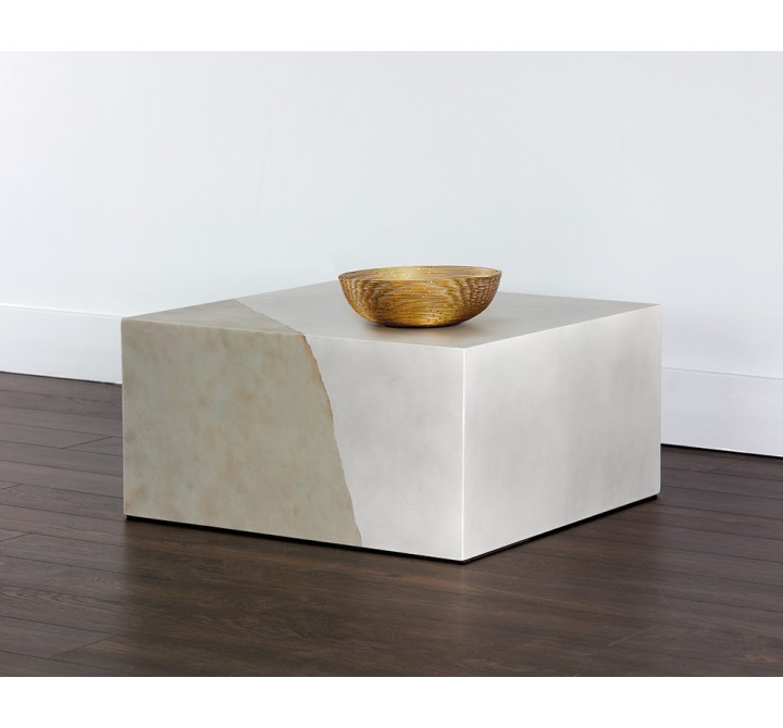 Sunpan Kyson Coffee Table - Silver - Lifestyle