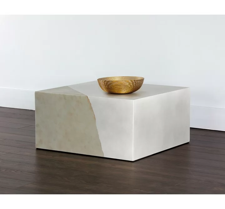 Sunpan Kyson Coffee Table - Silver - Lifestyle