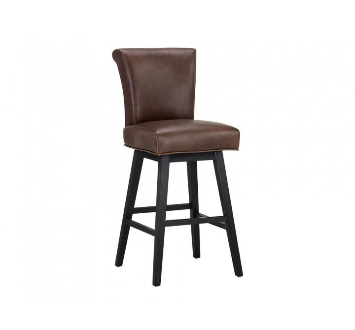 SUNPAN Hamlet Swivel Barstool - Havana Dark Brown,Frontview