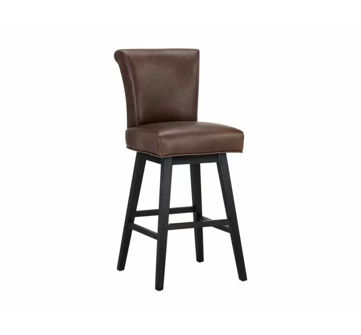 SUNPAN Hamlet Swivel Barstool - Havana Dark Brown,Frontview