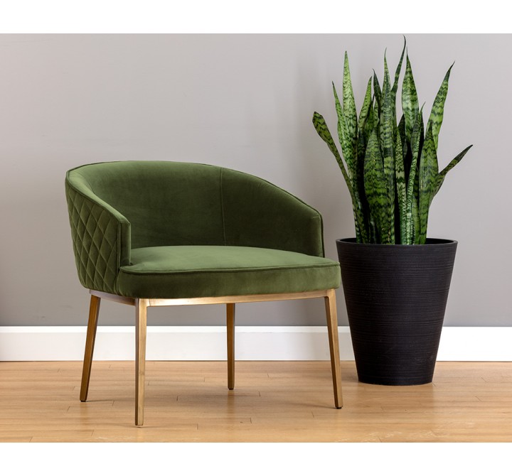 Cornella Lounge Chair - Forest Green - Lifestyle