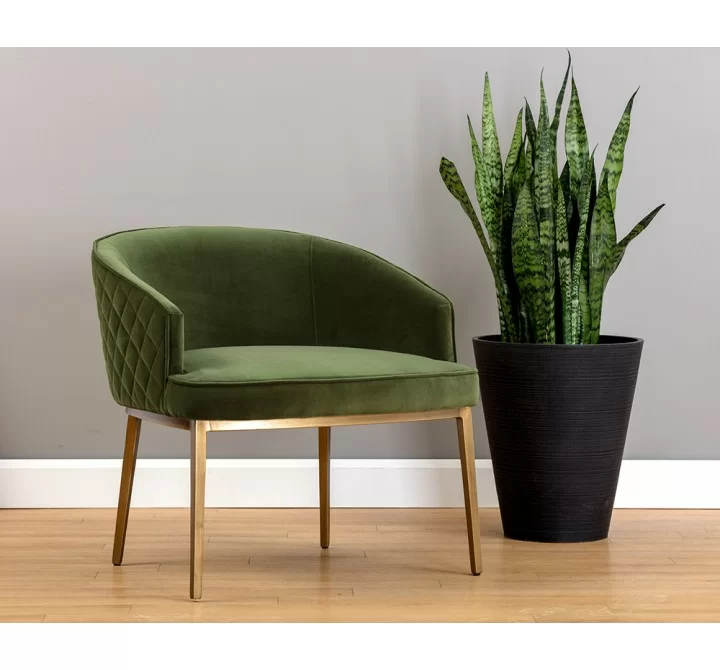 Cornella Lounge Chair - Forest Green - Lifestyle