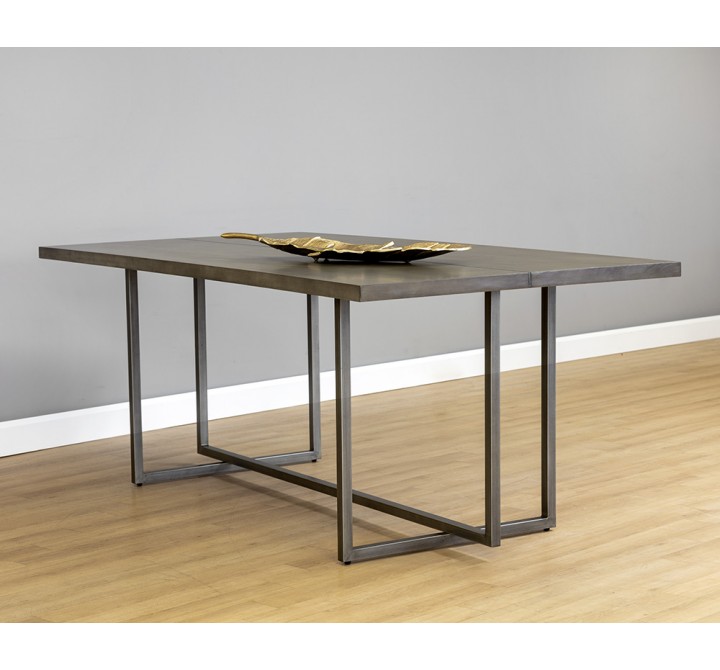 Jade Dining Table - Antique Silver - Ash Grey - 79" - Lifestyle