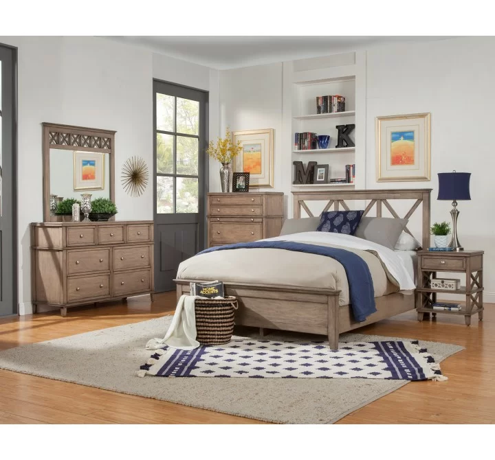 Alpine Furniture Potter Full Size Bed in French Truffle - Lifestyle