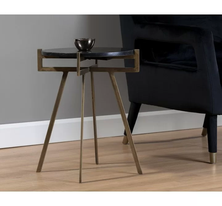 Sunpan Anak Side Table in Black - Lifestyle