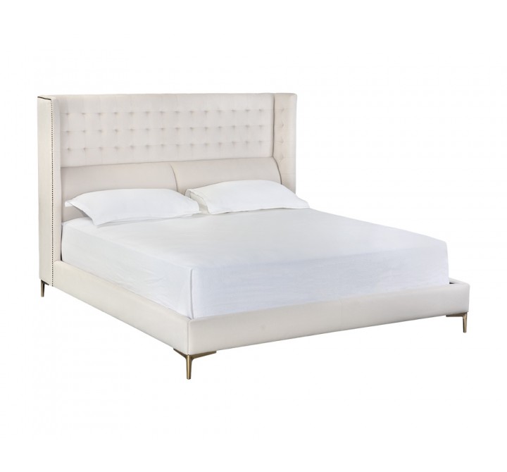 Sunpan Cairo Bed - King - Antonio Porcelain - Angled