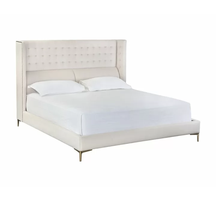 Sunpan Cairo Bed - King - Antonio Porcelain - Angled